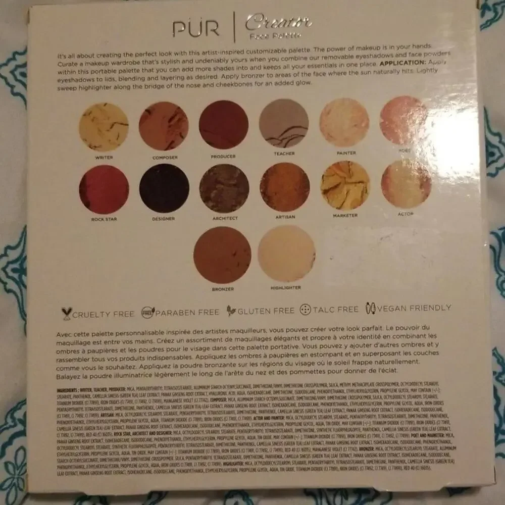 PUR creator‎ face palette eyeshadow new!!!